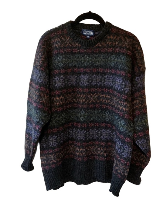 Lands' End Other - Lands' End Vintage Shetland Wool Fair Isle Sweater XL Made in Scotland